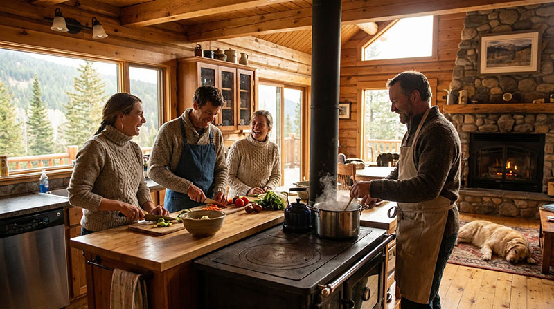 Warum ein Selbstversorger Urlaub 7 gruppe kocht gemeinsam in huette